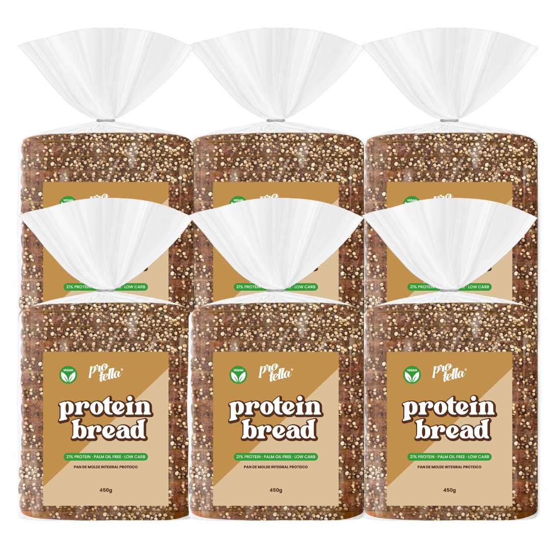 Pack Pan de Molde Proteico 450g