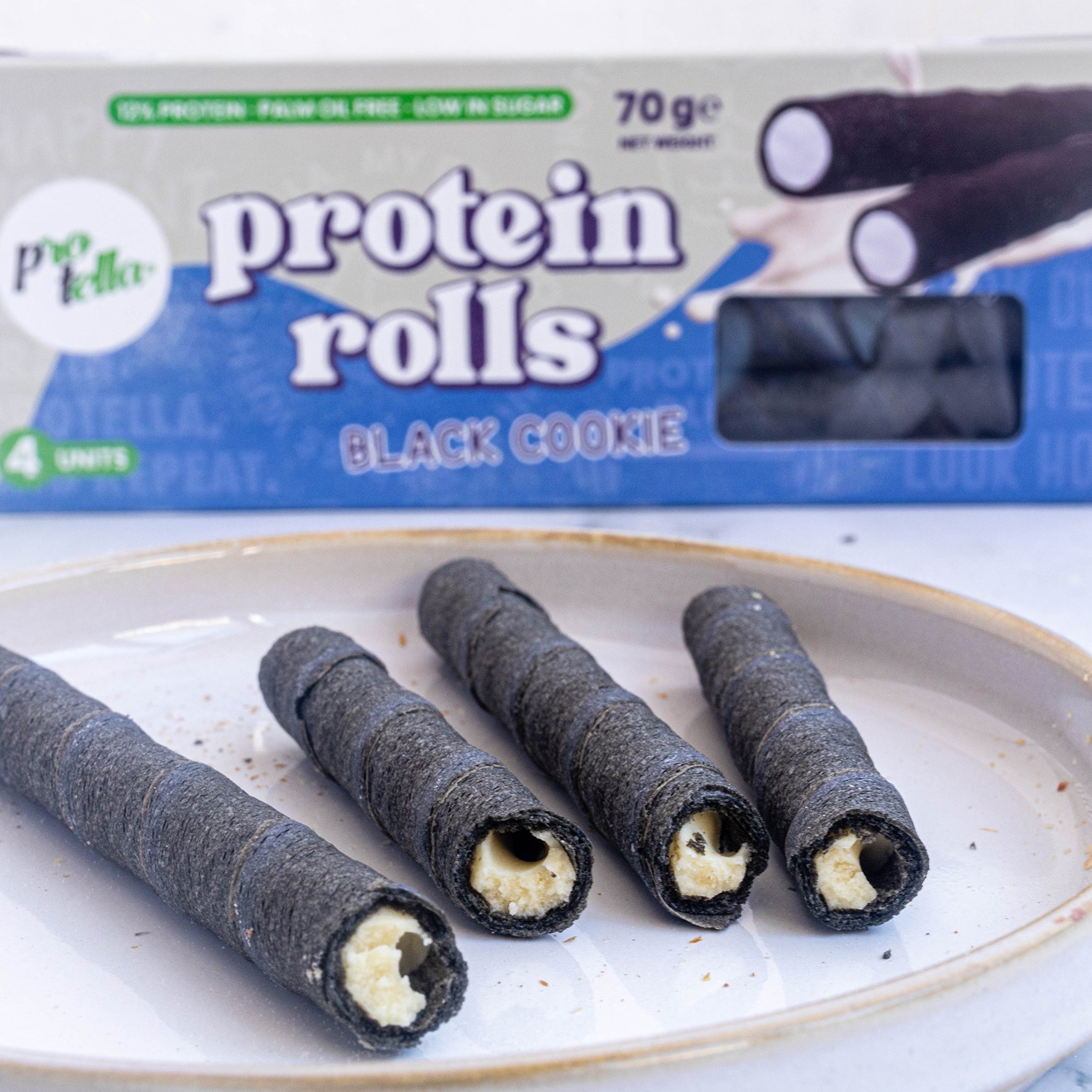 Protein Rolls Black Cookies 70g