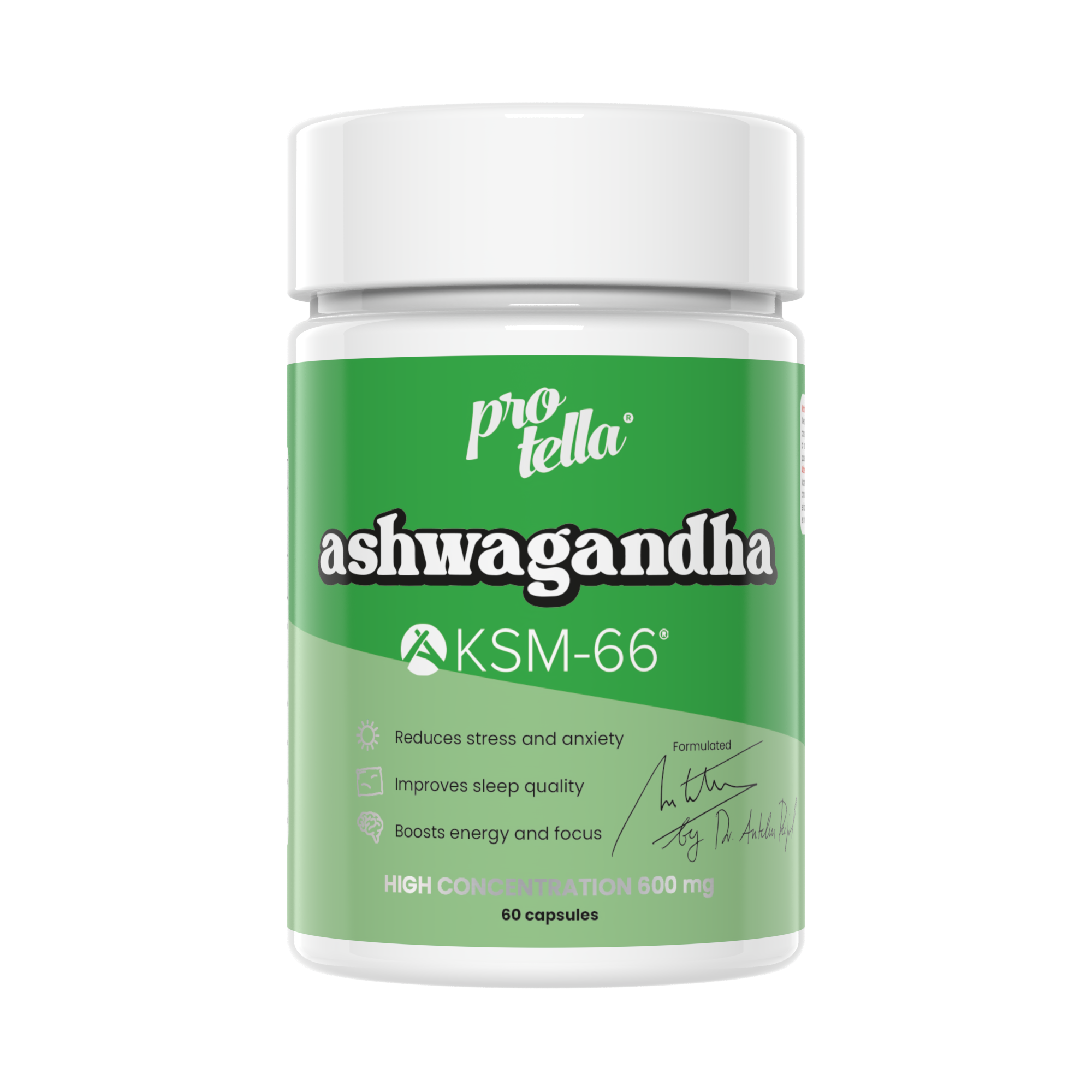 Ashwagandha KSM66 600mg - 60 Capsules - By Dr. Antelm Pujol