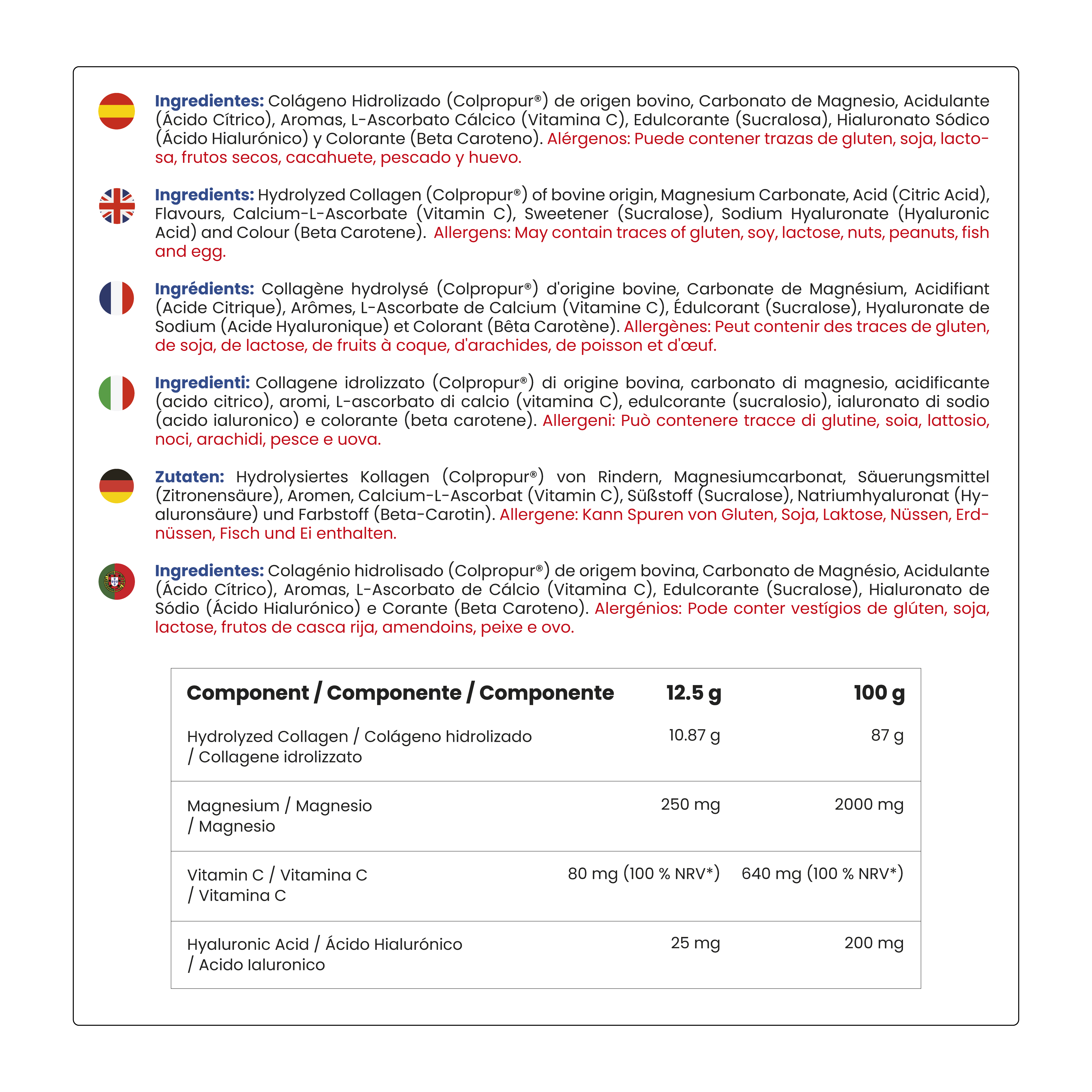 Colágeno Hidrolizado Colpropur D® Mango 180g