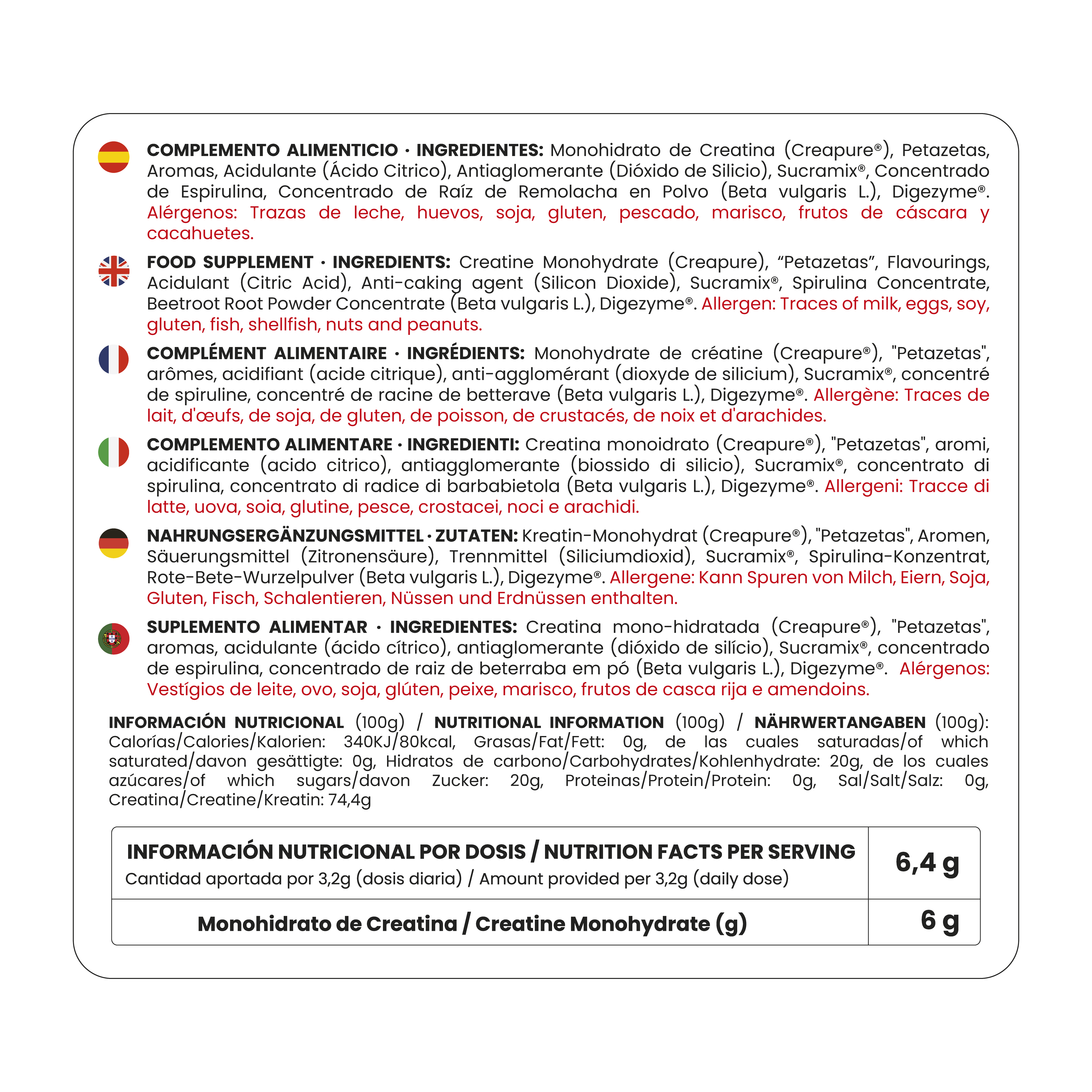 Creatina Creapure® Popping Candy 300g