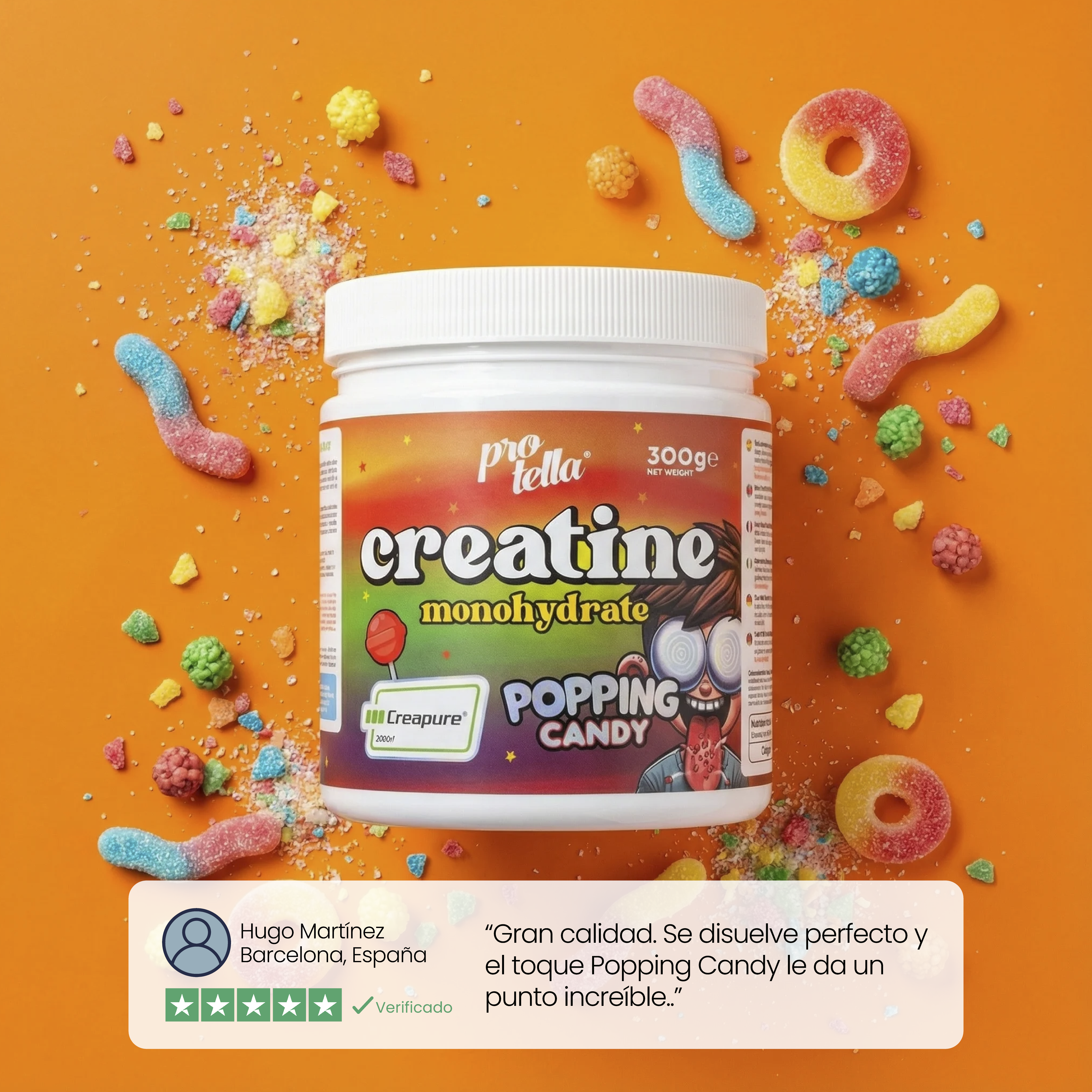 Creatina Creapure® Popping Candy 300g