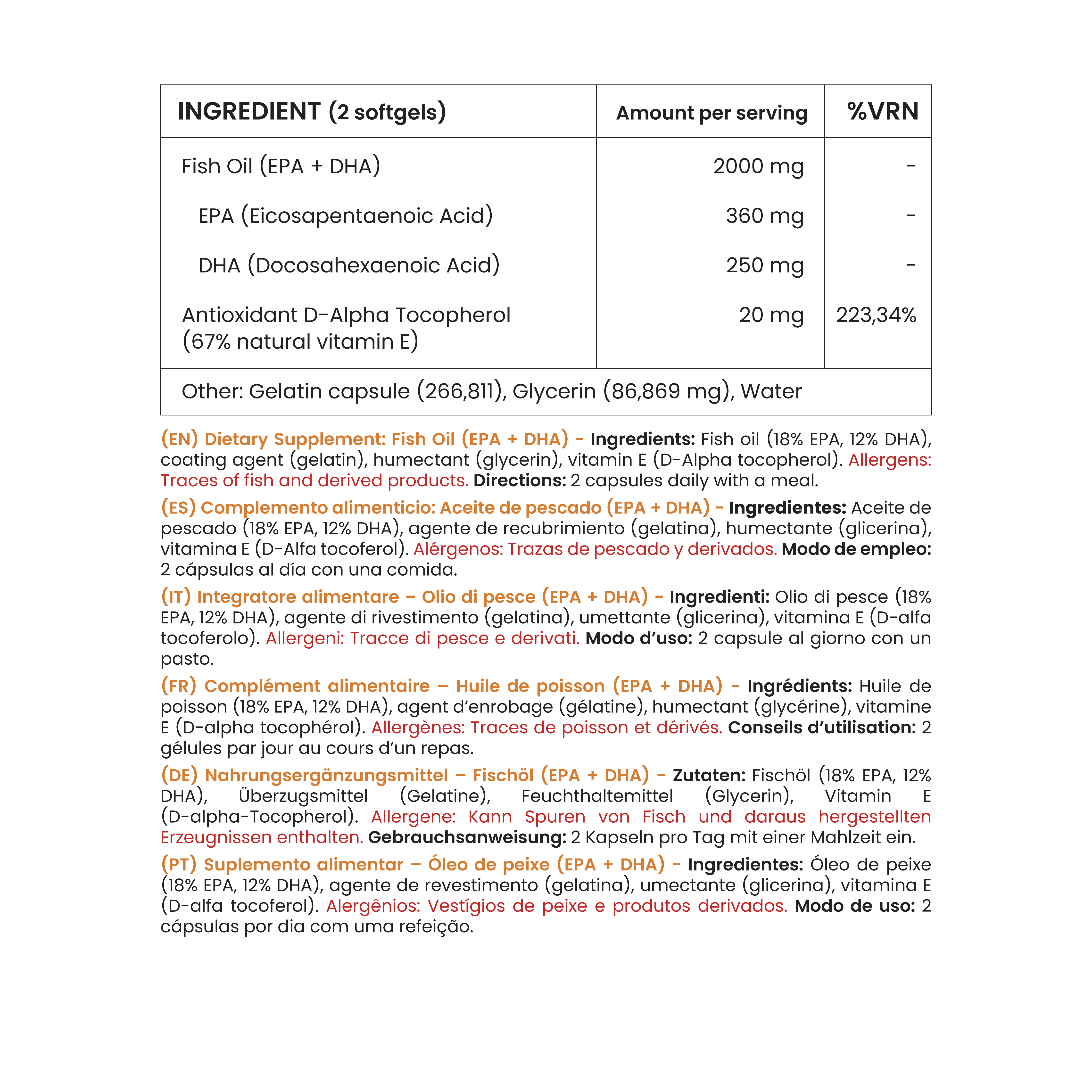 Omega 3 EPA & DHA - 120 Capsules