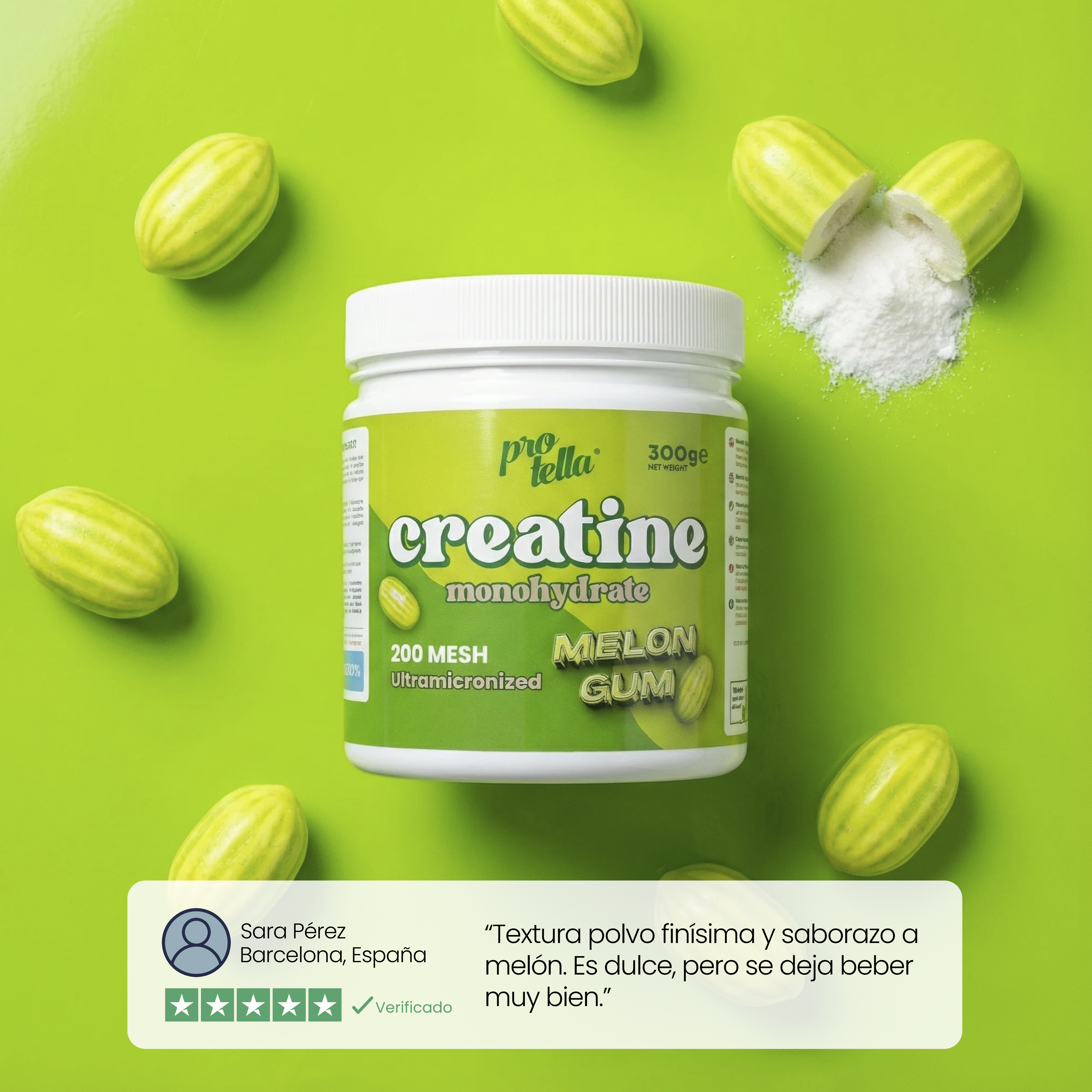 Creatina Mesh 200 Melon Gum 300g