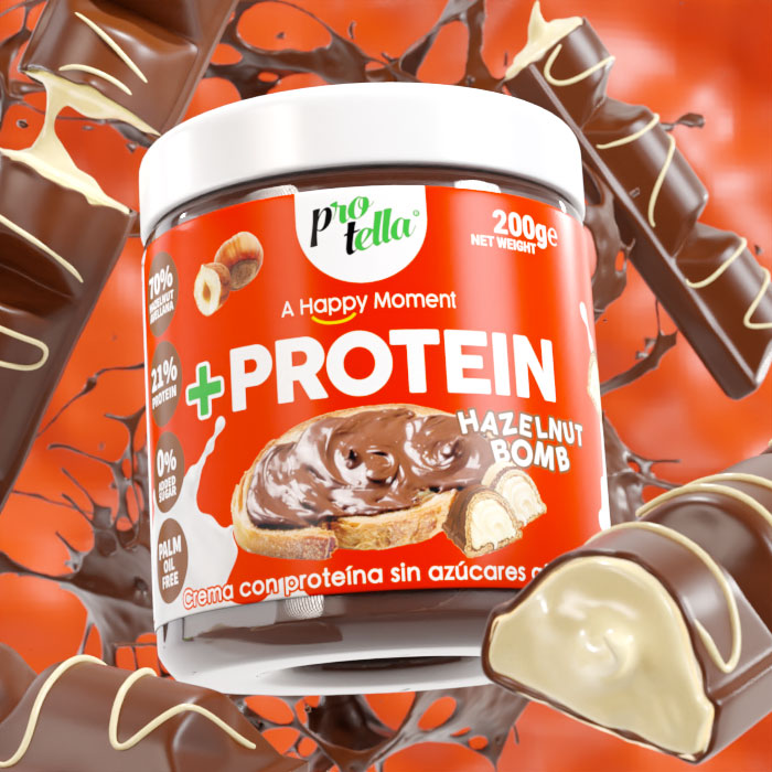 Protella® Hazelnut Bomb 200g - Crema de chocolate con proteína - Protella®