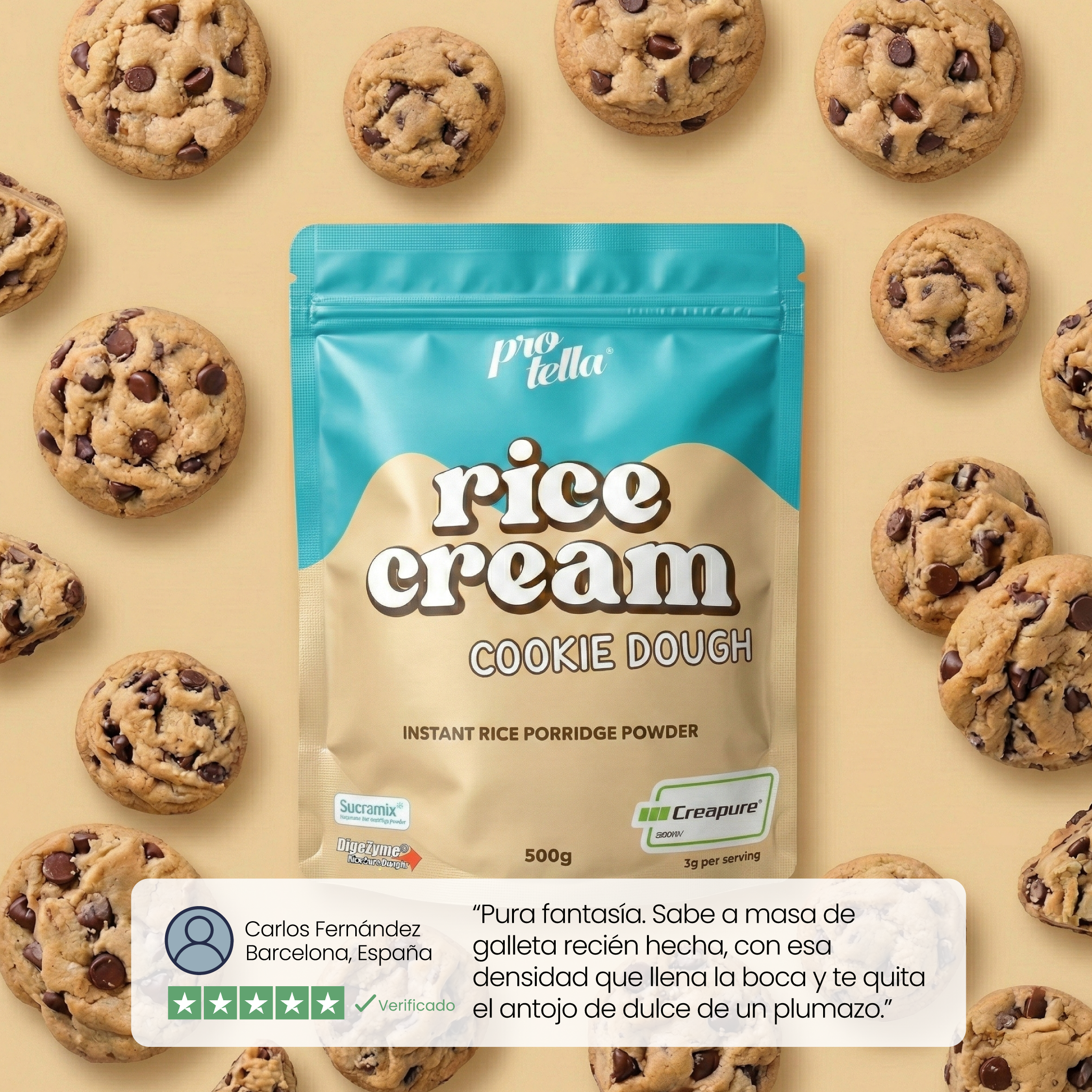 Rice Cream Cookie Dough 500g
